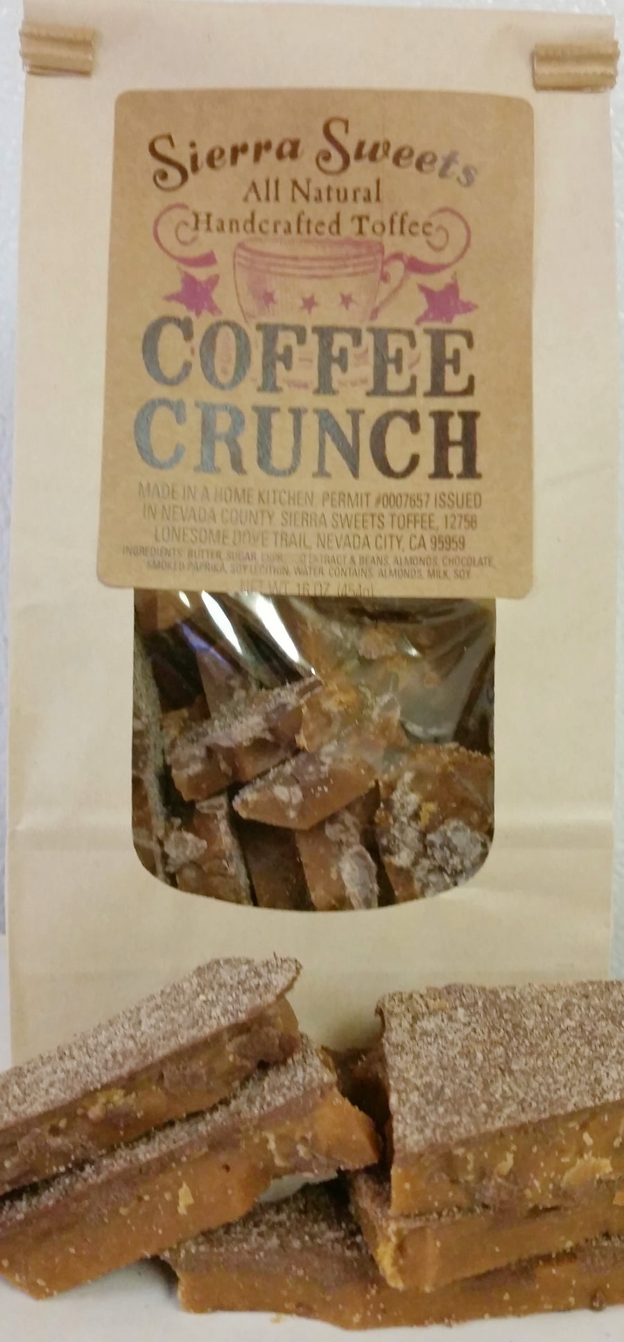  COFFEE CRUNCH Sierra Sweets Toffees Gourmet Toffee